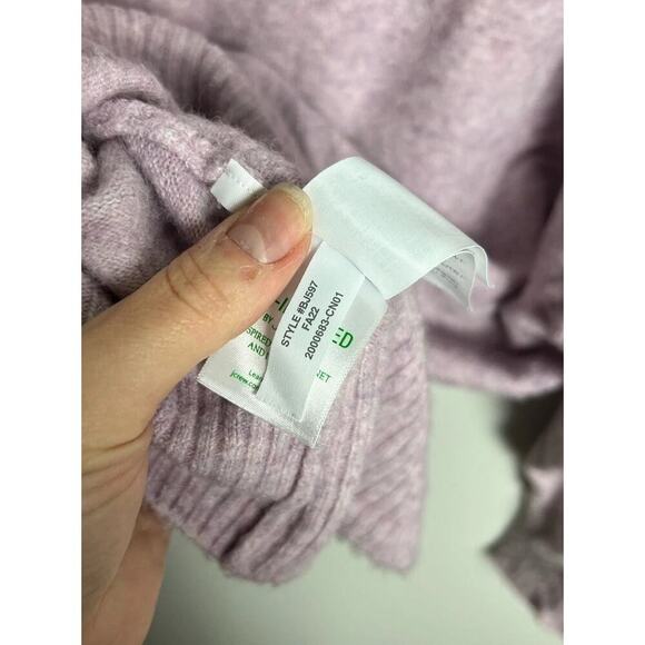 J crew Collared V-neck Sweater Supersoft Yarn Pink/Purple Preppy Size Large Wm’s - Picture 6 of 6